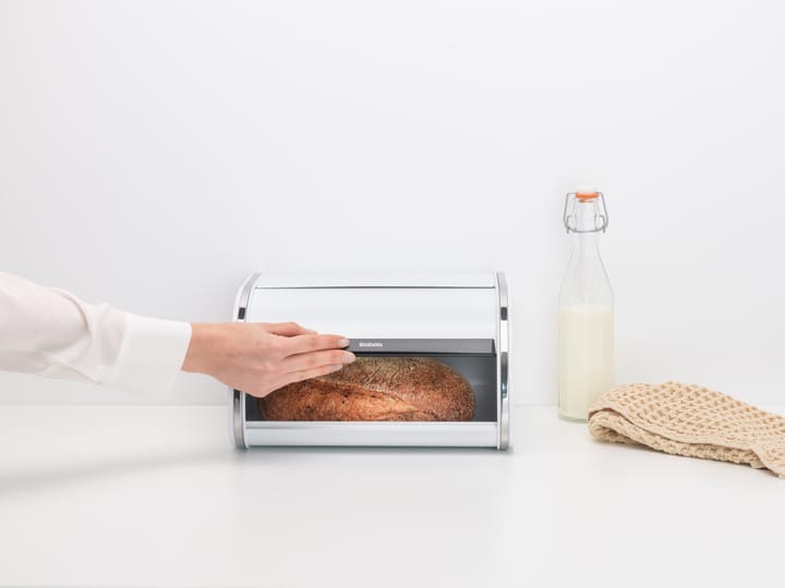 Roll Top bread bin small, White Brabantia