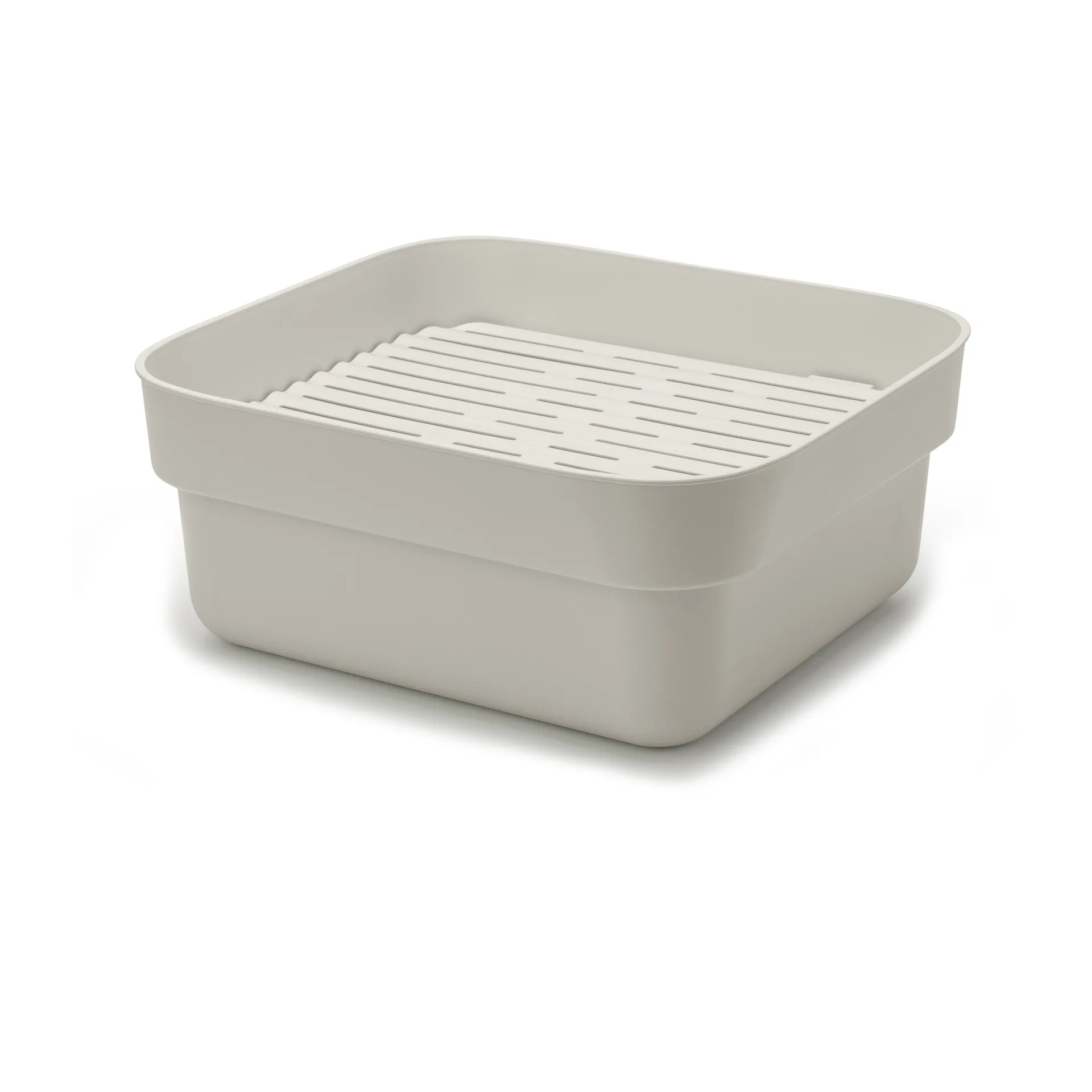 Sinkside dish bowl with drying tray 34x37 cm, Light grey Brabantia