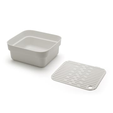 Sinkside dish bowl with drying tray 34x37 cm - Light grey - Brabantia