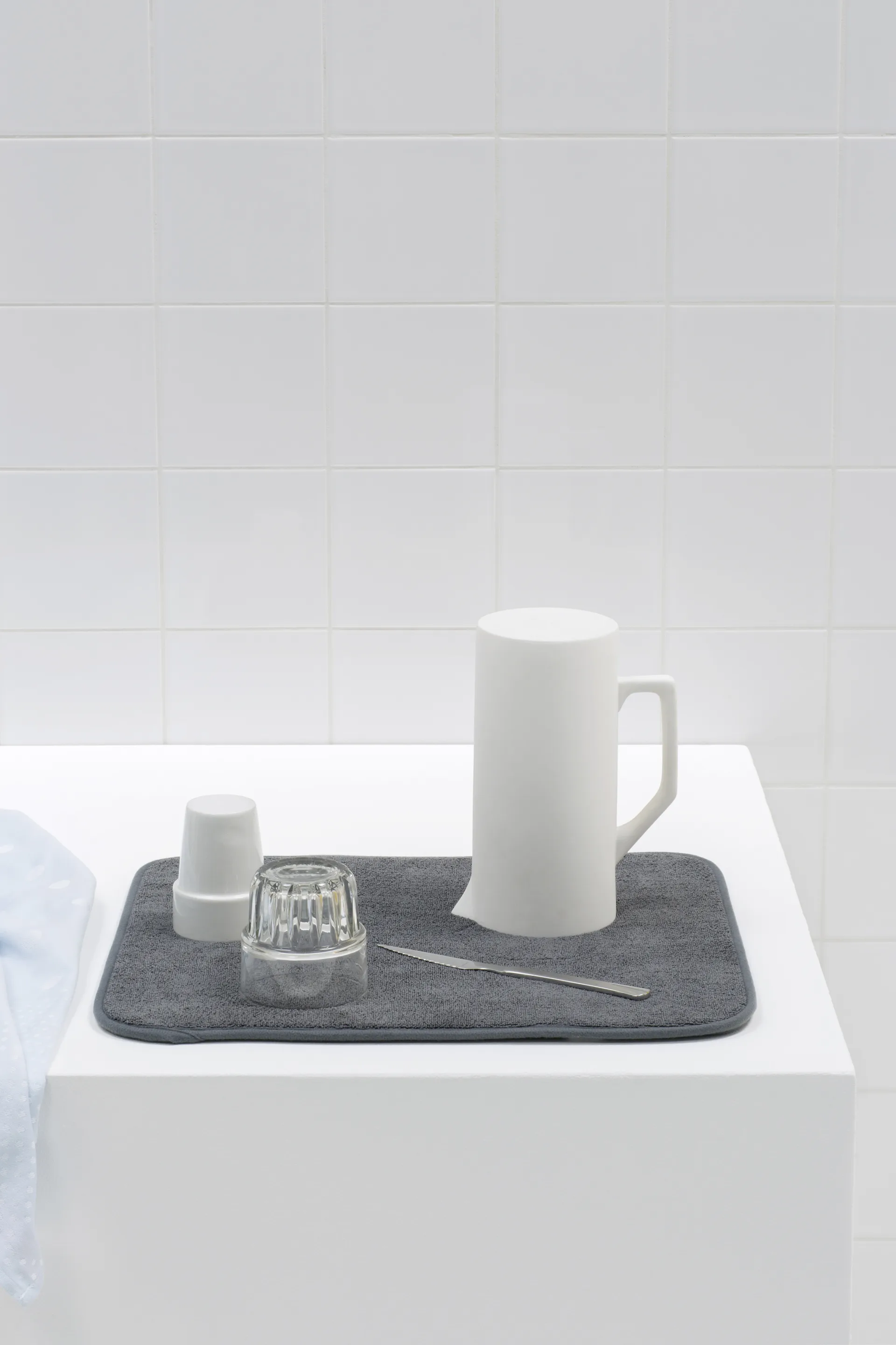 Sinkside dish mat mikrofiber 47x40 cm, Dark grey Brabantia