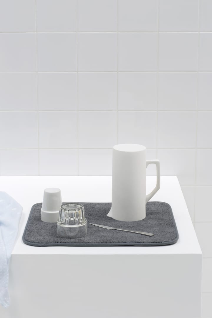 Sinkside dish mat mikrofiber 47x40 cm, Dark grey Brabantia