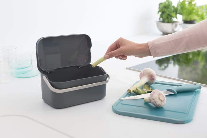 Sinkside food waste bin 13x22 cm, Dark grey Brabantia