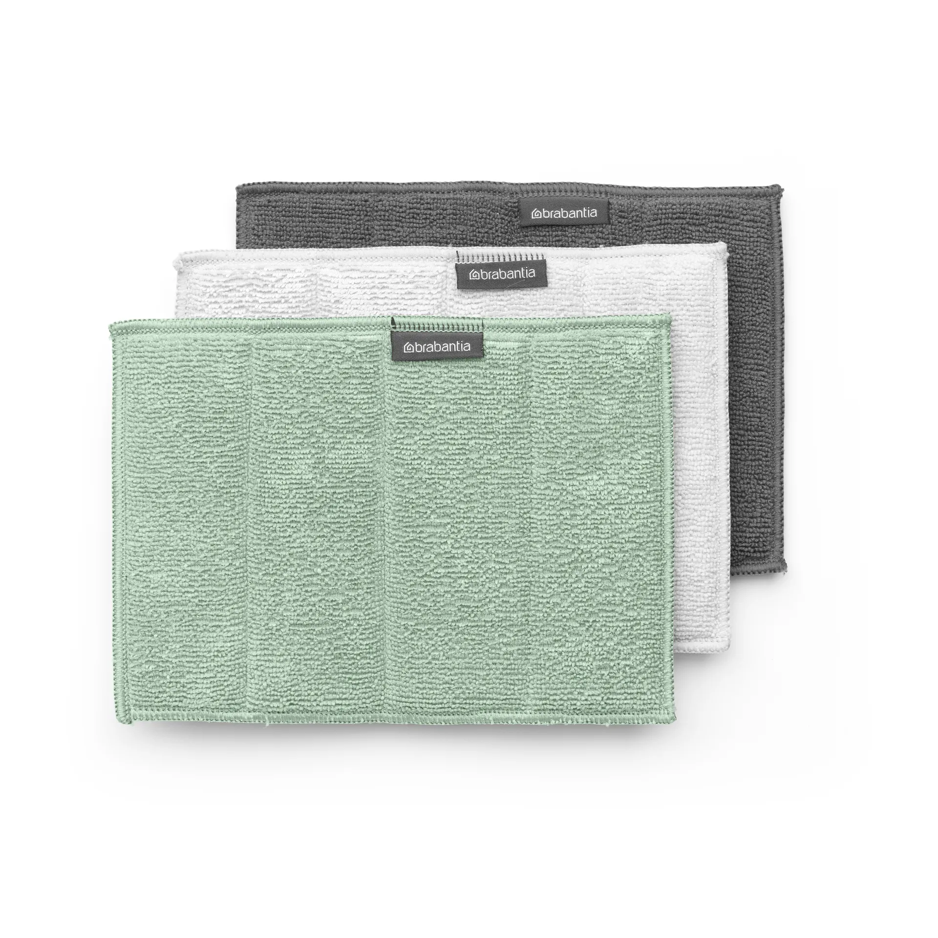 Sinkside sponge microfiber 3-pack, Jade green Brabantia