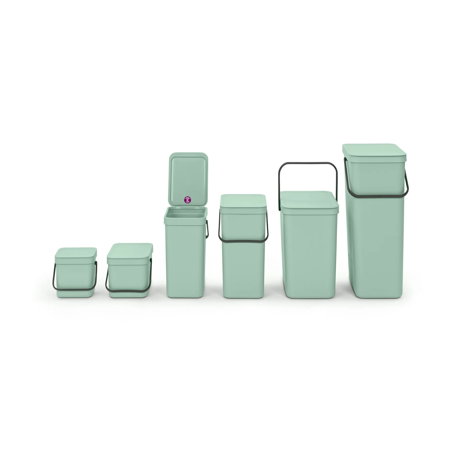 Sort & Go waste bin 3 L, Jade green Brabantia
