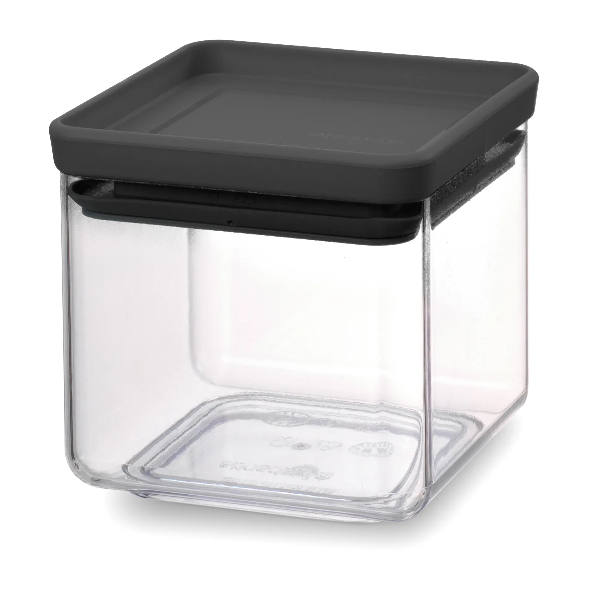 TASTY+ square storage jar 0.7 L, Dark grey Brabantia