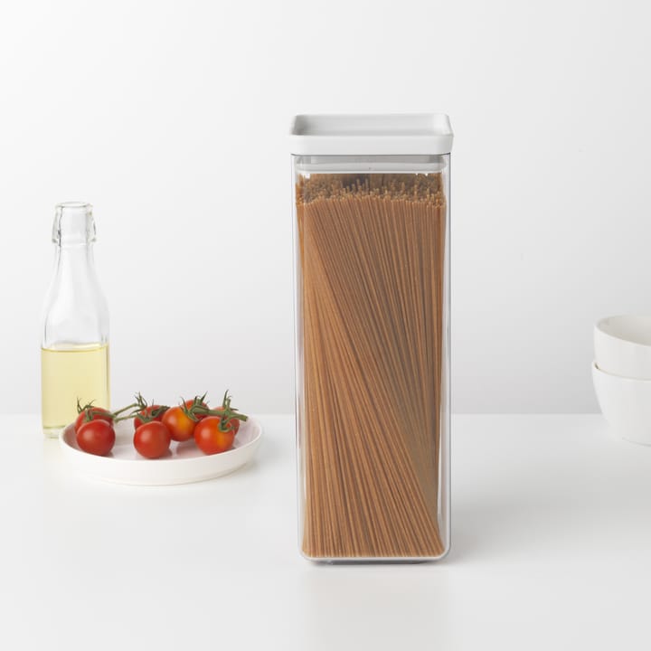TASTY+ square storage jar 2.5 L, Light grey Brabantia