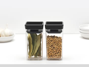 TASTY+ stackable container 2 pieces 0.15 L - Dark grey - Brabantia