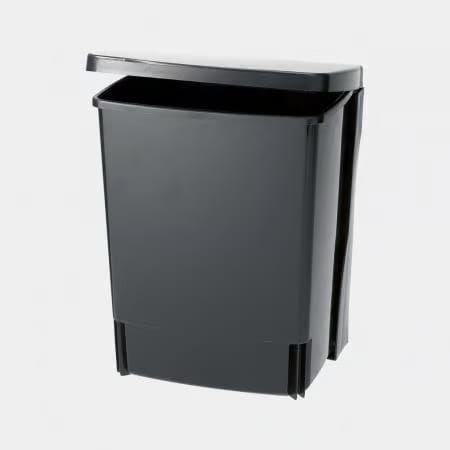 Waste Bin, rectangular (incl wall brackets) 10 L - Black - Brabantia