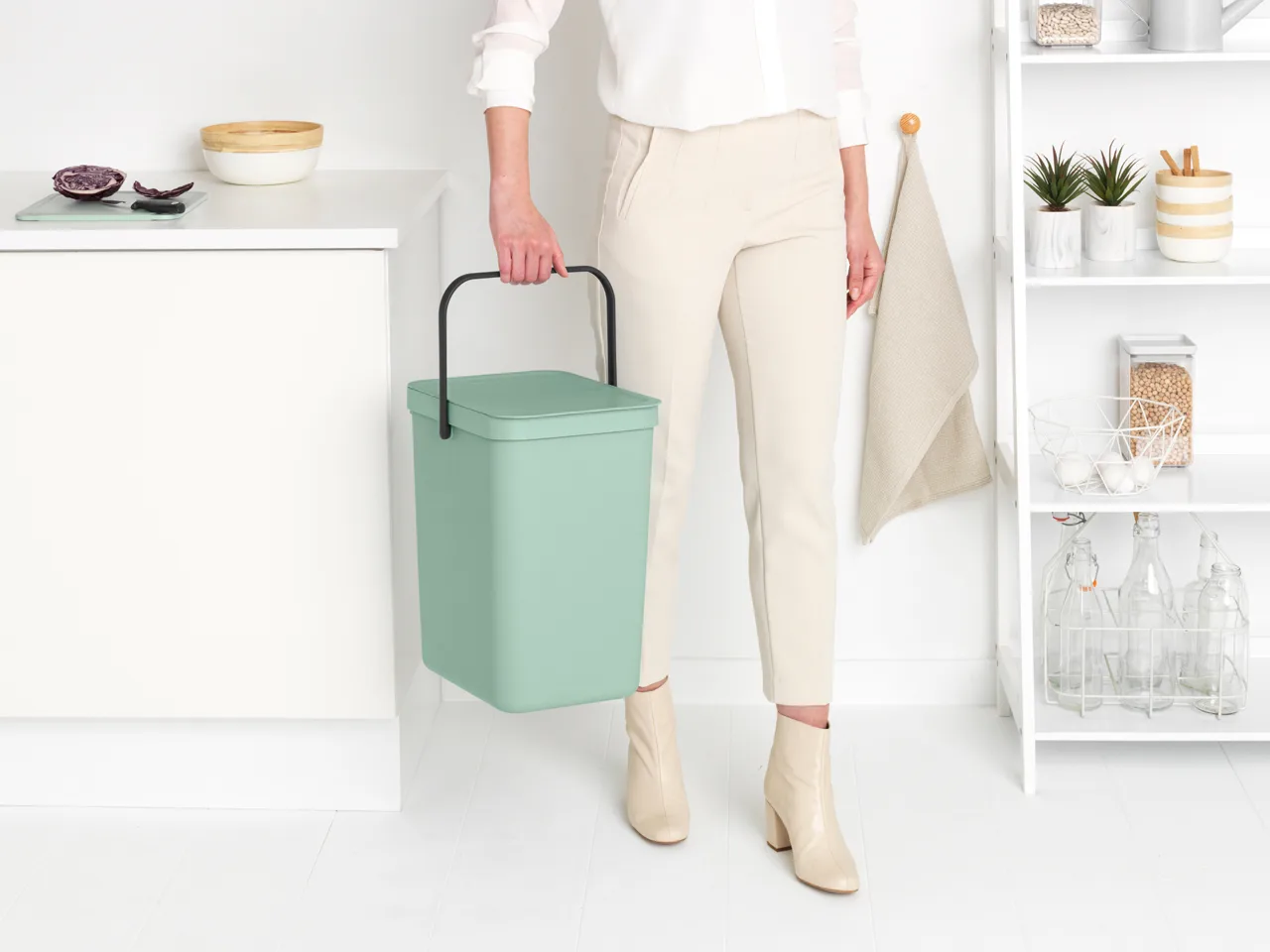 Waste Bin Sort & Go 25L, Jade Green Brabantia