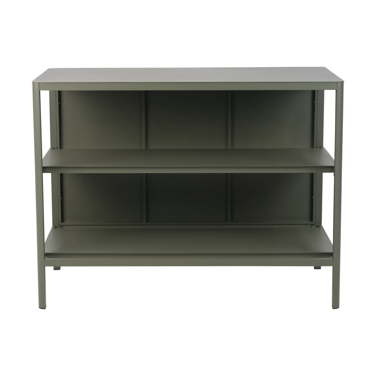 Kelia outdoor kitchen bench with shelves, Nordic green, 121x91x64 cm Brafab