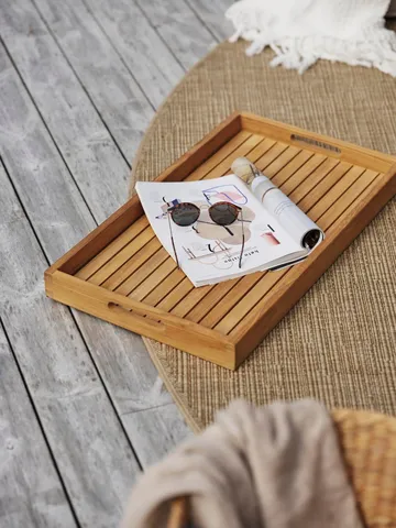 Turin serving tray 70x40 cm - Natural - Brafab