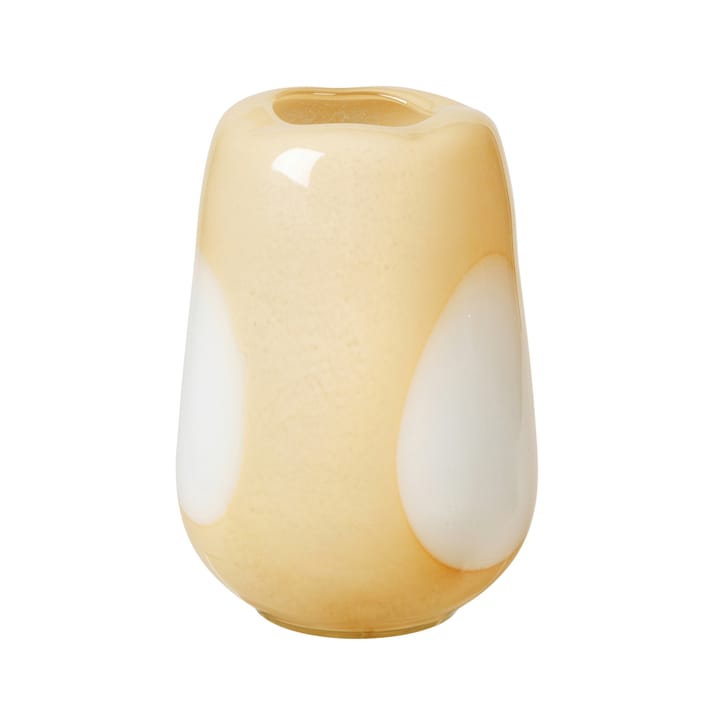 Ada Dot glass vase 26 cm, golden fleece yellow Broste Copenhagen