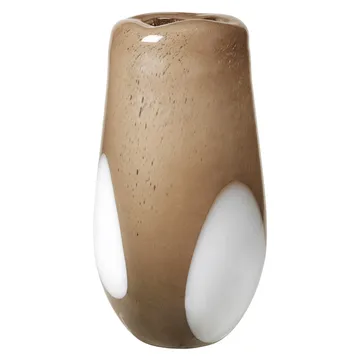 Ada Dot glass vase 37 cm - simply taupe warm grey - Broste Copenhagen