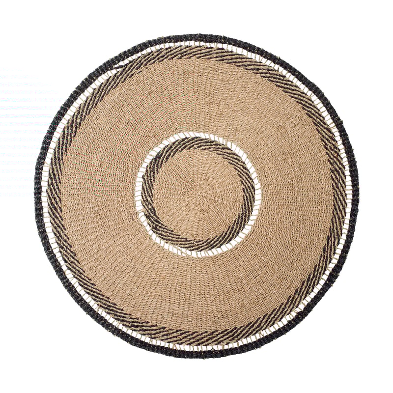 Broste Copenhagen Anina rug seagrass Ø120 cm Natural-black