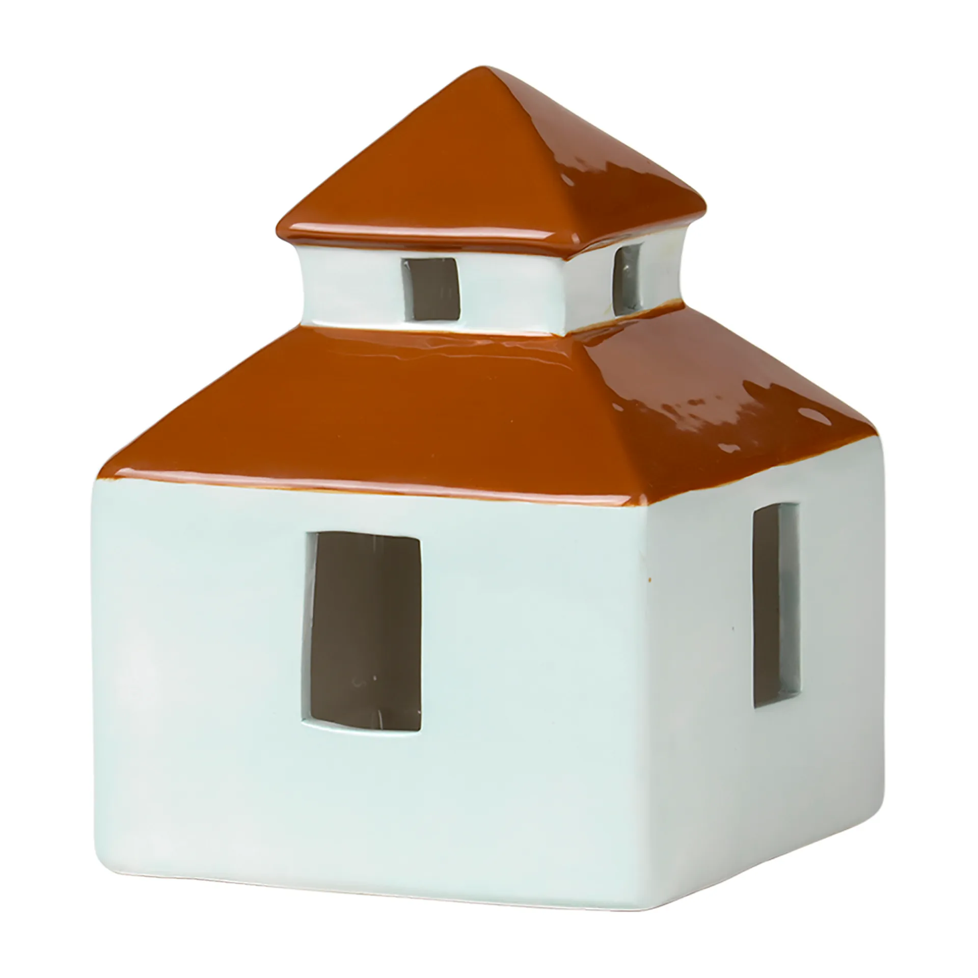 Bo decoration house 13.2x18 cm, Light turquoise-caramel brown Broste Copenhagen