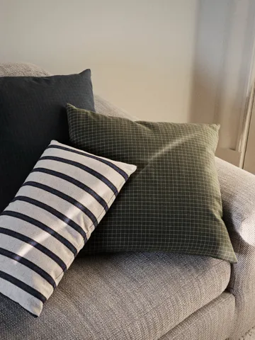 Bodil cushion cover 50x50 cm - Black-intense blue - Broste Copenhagen