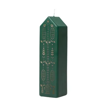 Casa advent candle - Dark Green-Gold - Broste Copenhagen