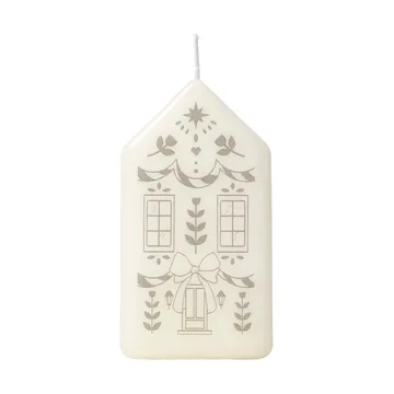 Casa pillar candle - White-Silver - Broste Copenhagen