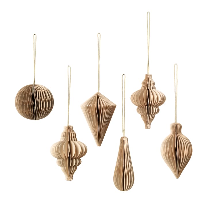 Christmas mix decoration 6-pack, Natural brown Broste Copenhagen