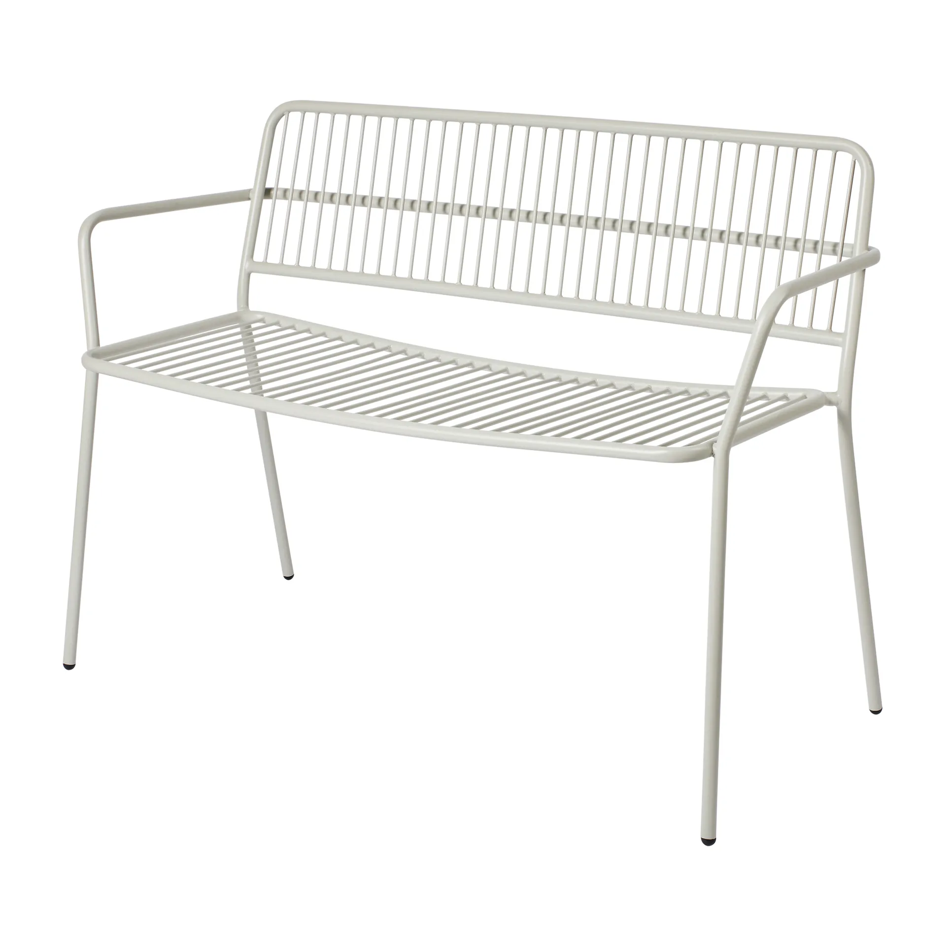 Eden bench with arm support, Beige grey Broste Copenhagen