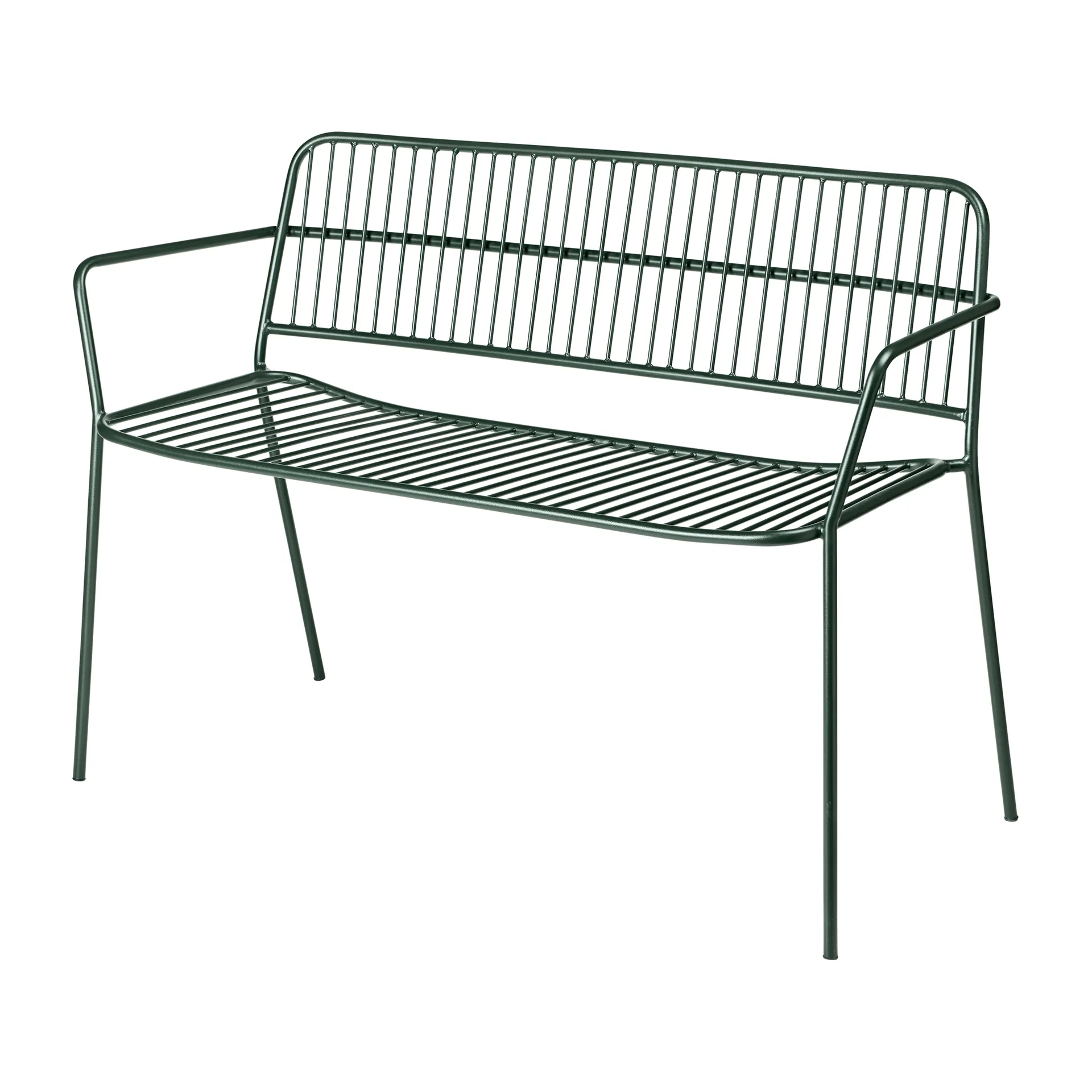 Eden bench with arm support, Forest green Broste Copenhagen