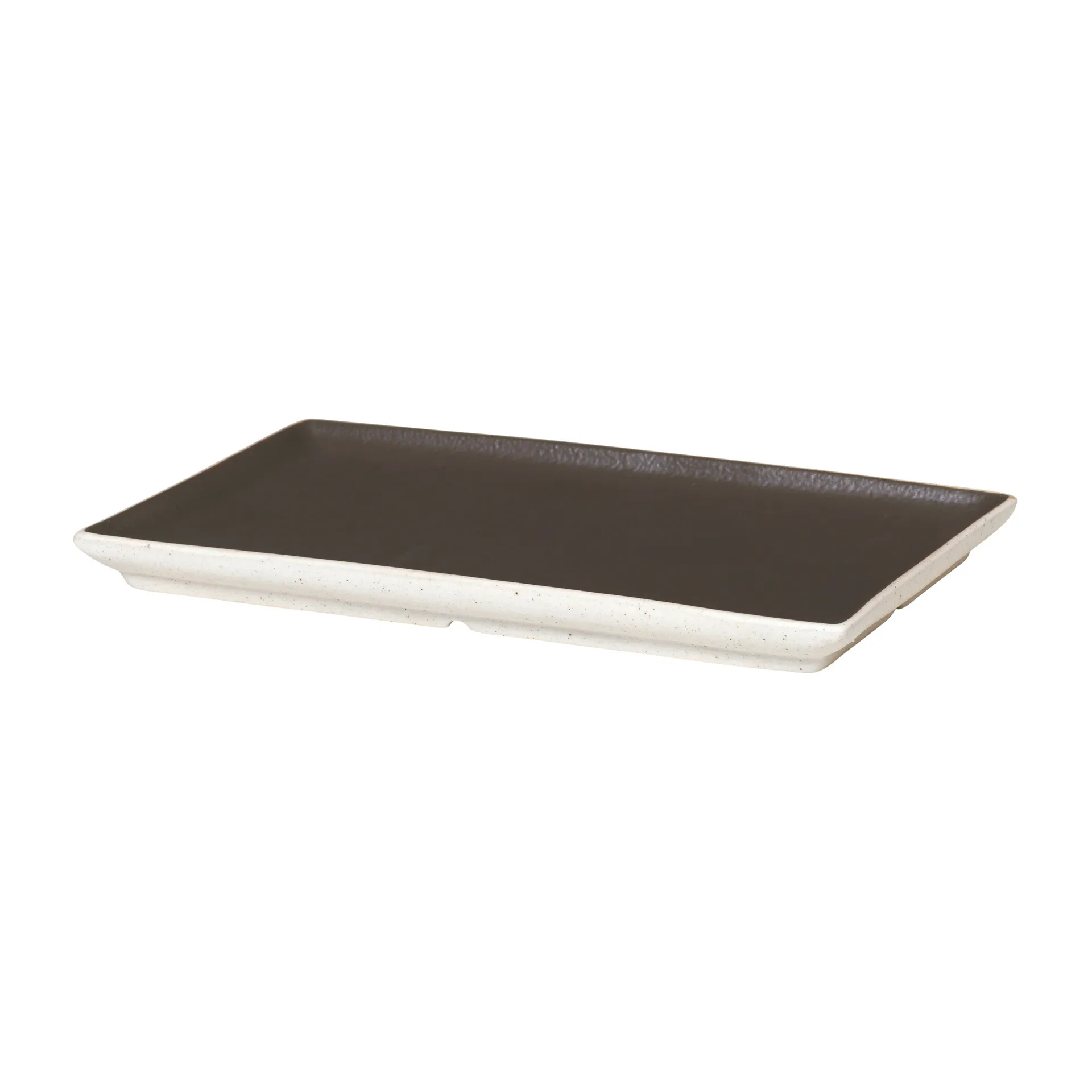 Eli plate 17.6x20 cm, matte charcoal Broste Copenhagen
