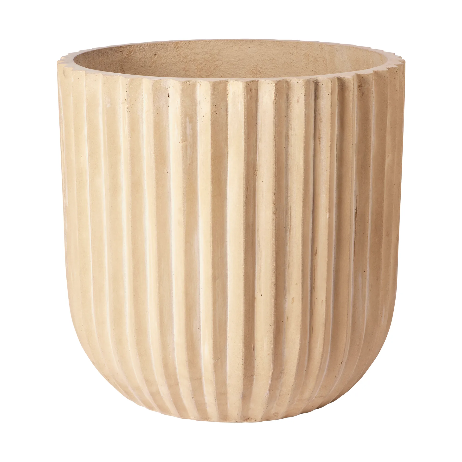 Fiber flower pot Ø50 cm, Antique beige Broste Copenhagen