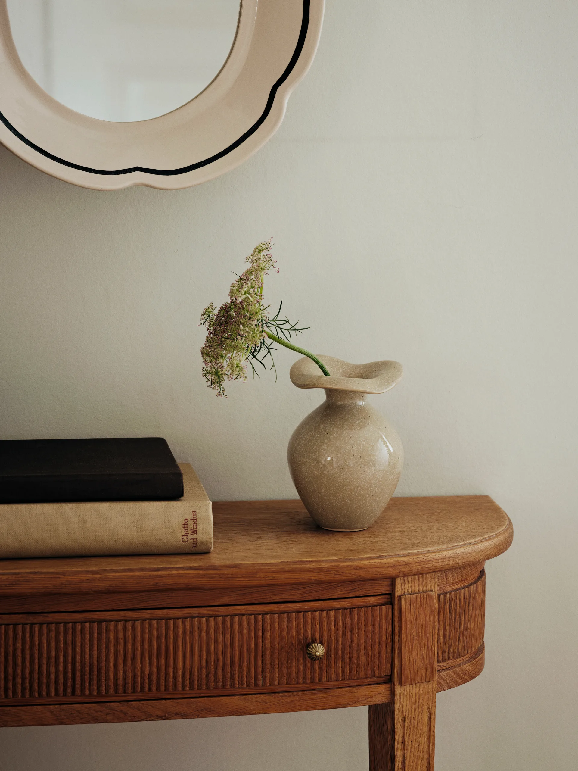 Florentina Vase XS 14 cm, Beige Broste Copenhagen