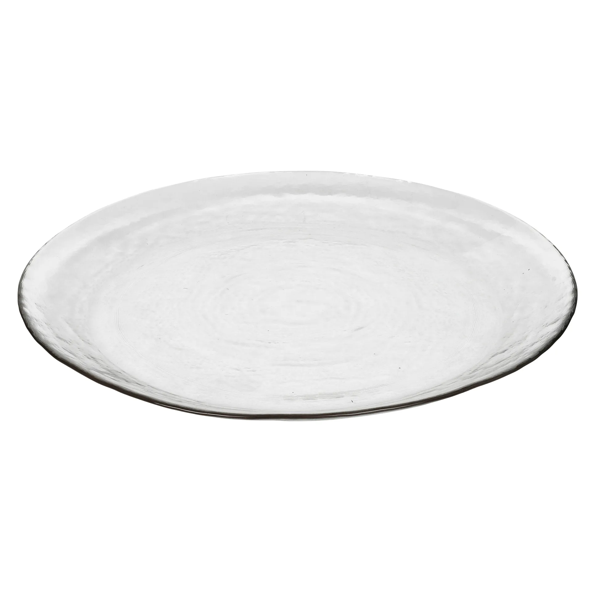 Hammered glass plate Ø 27 cm, Klar Broste Copenhagen