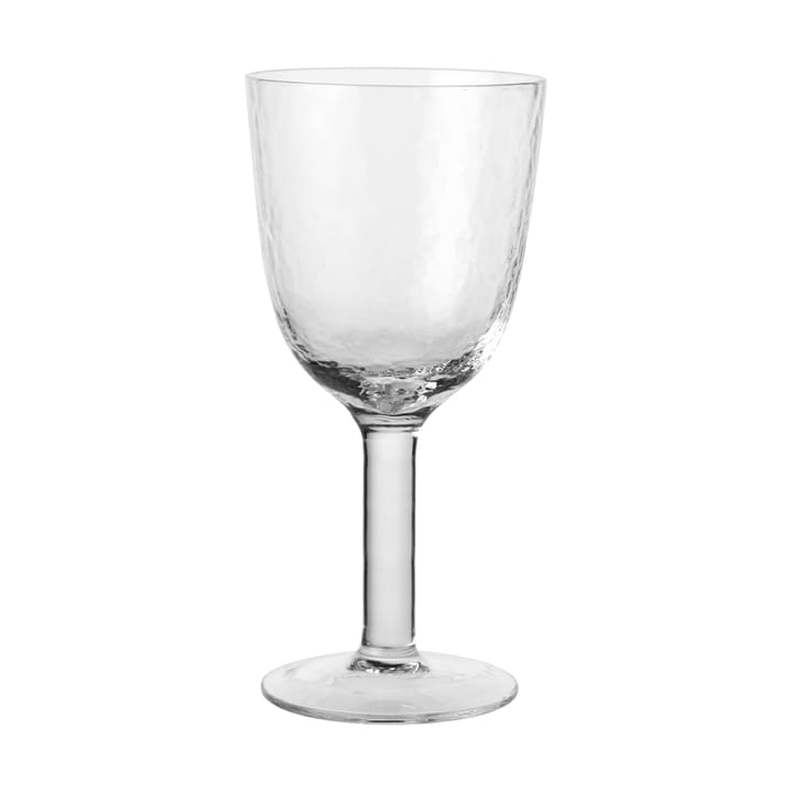 Hammered white wine glass 30 cl - Clear - Broste Copenhagen