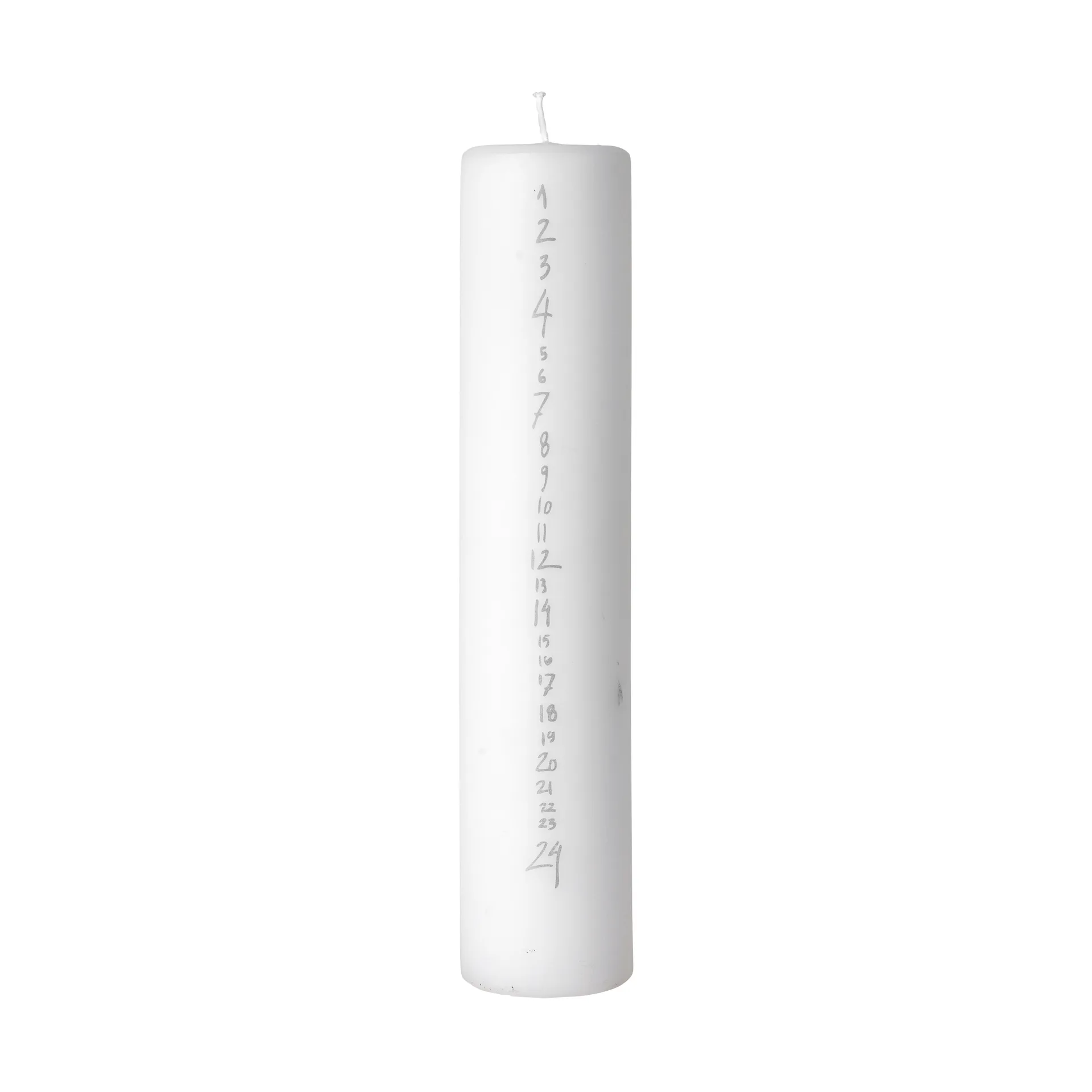 Handwritten advent candle calendar, White-Silver Broste Copenhagen
