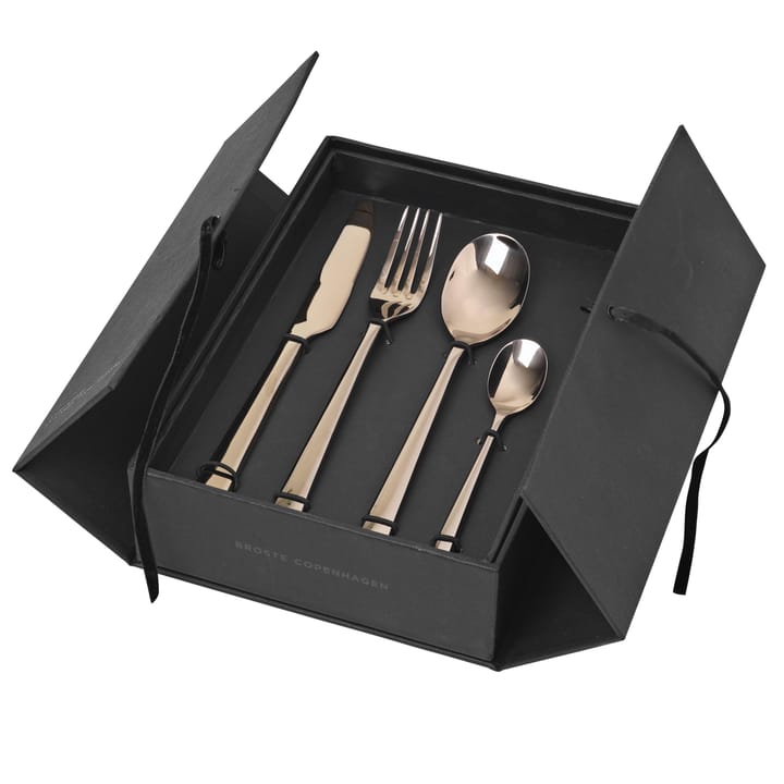 Hune cutlery 16 pcs, titanium espresso Broste Copenhagen