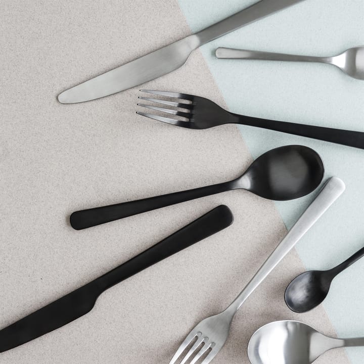 Hune cutlery 16 pcs, titanium mat black Broste Copenhagen