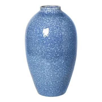 Ingrid ceramic vase 40 cm - insignia blue-white - Broste Copenhagen