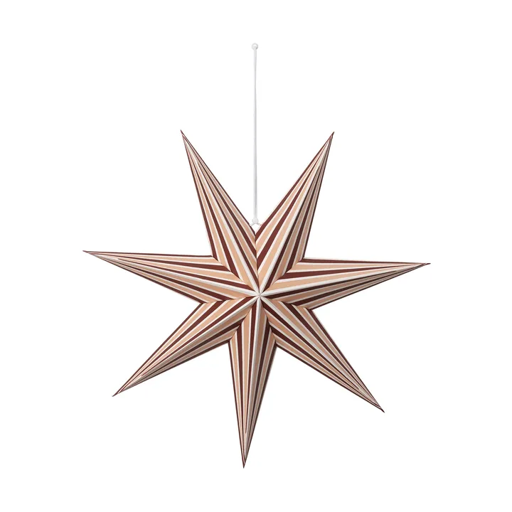 Joy advent star - Deep Red-Soft Pink, M - Broste Copenhagen