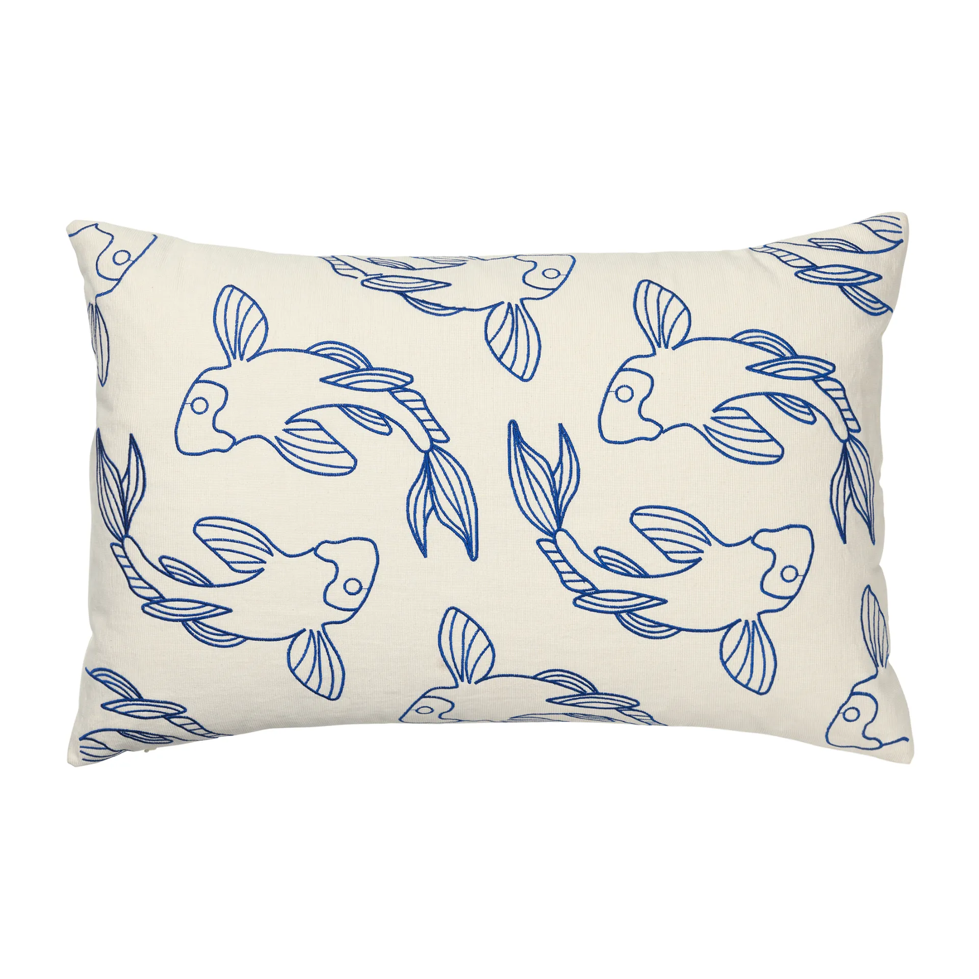 Koi pillowcase 40x60 cm, Intense blue Broste Copenhagen