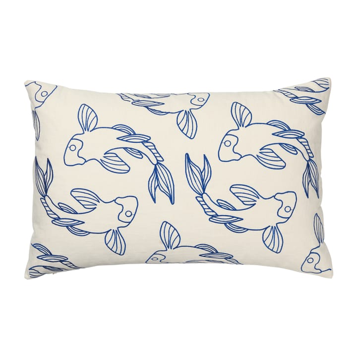 Koi pillowcase 40x60 cm, Intense blue Broste Copenhagen