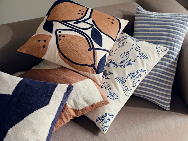 Koi pillowcase 40x60 cm, Intense blue Broste Copenhagen