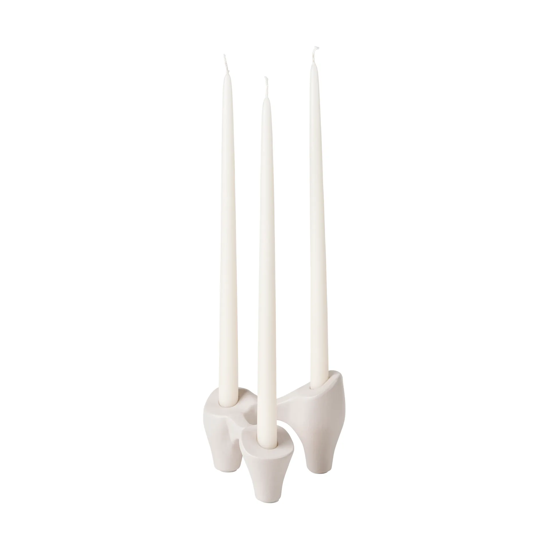 Laia candlestick 16x14x12 cm, Grey sand Broste Copenhagen