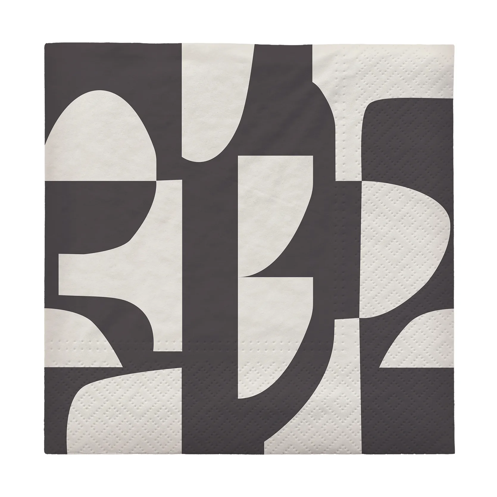 Lara napkin 33x33 cm 20-pack, Black-off white Broste Copenhagen