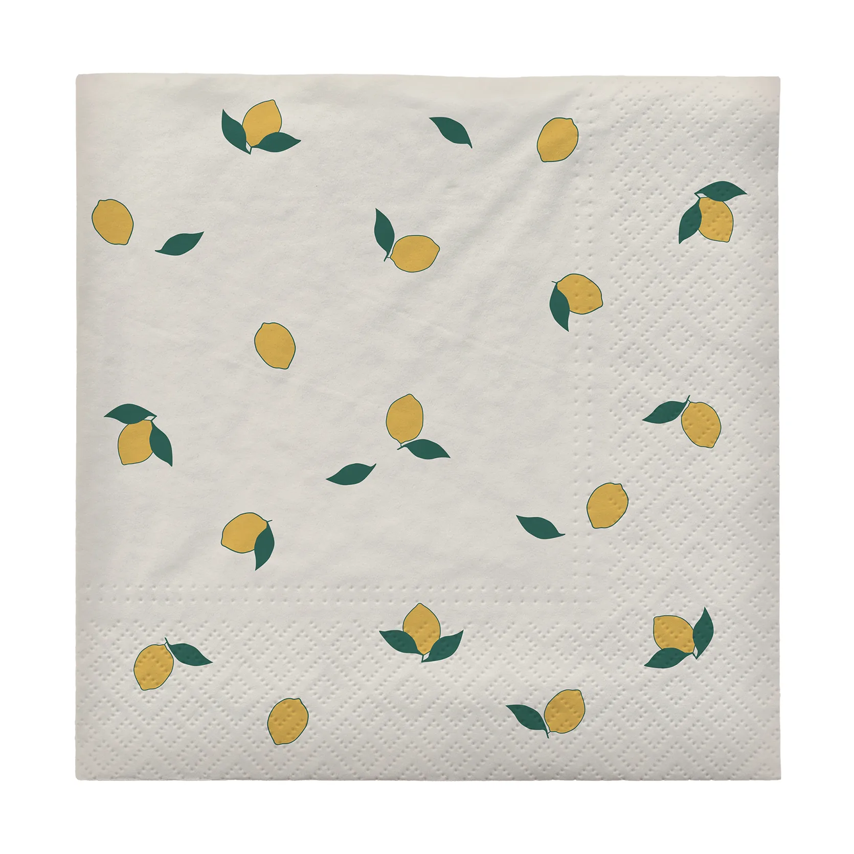Lemon napkin 33x33 cm 20-pack, Off-white yellow Broste Copenhagen