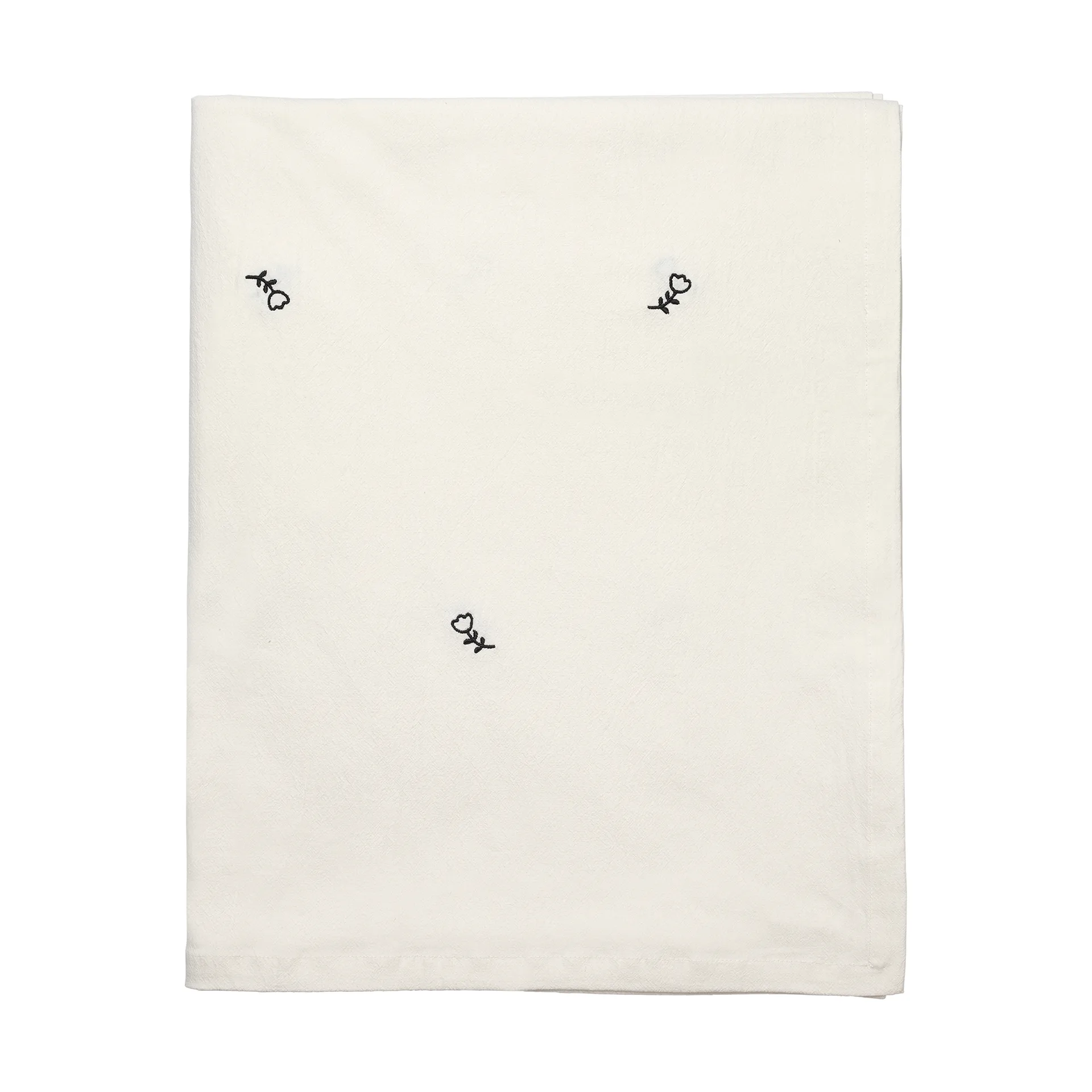 Mai tablecloth, 160x200 cm, black-off white Broste Copenhagen