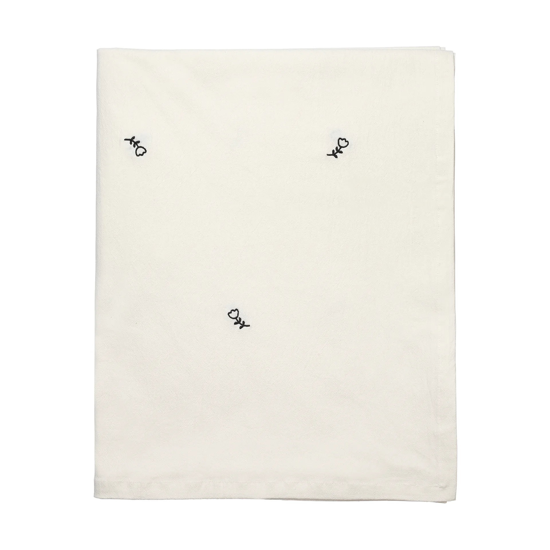 Mai tablecloth, 160x300 cm, black-off white Broste Copenhagen