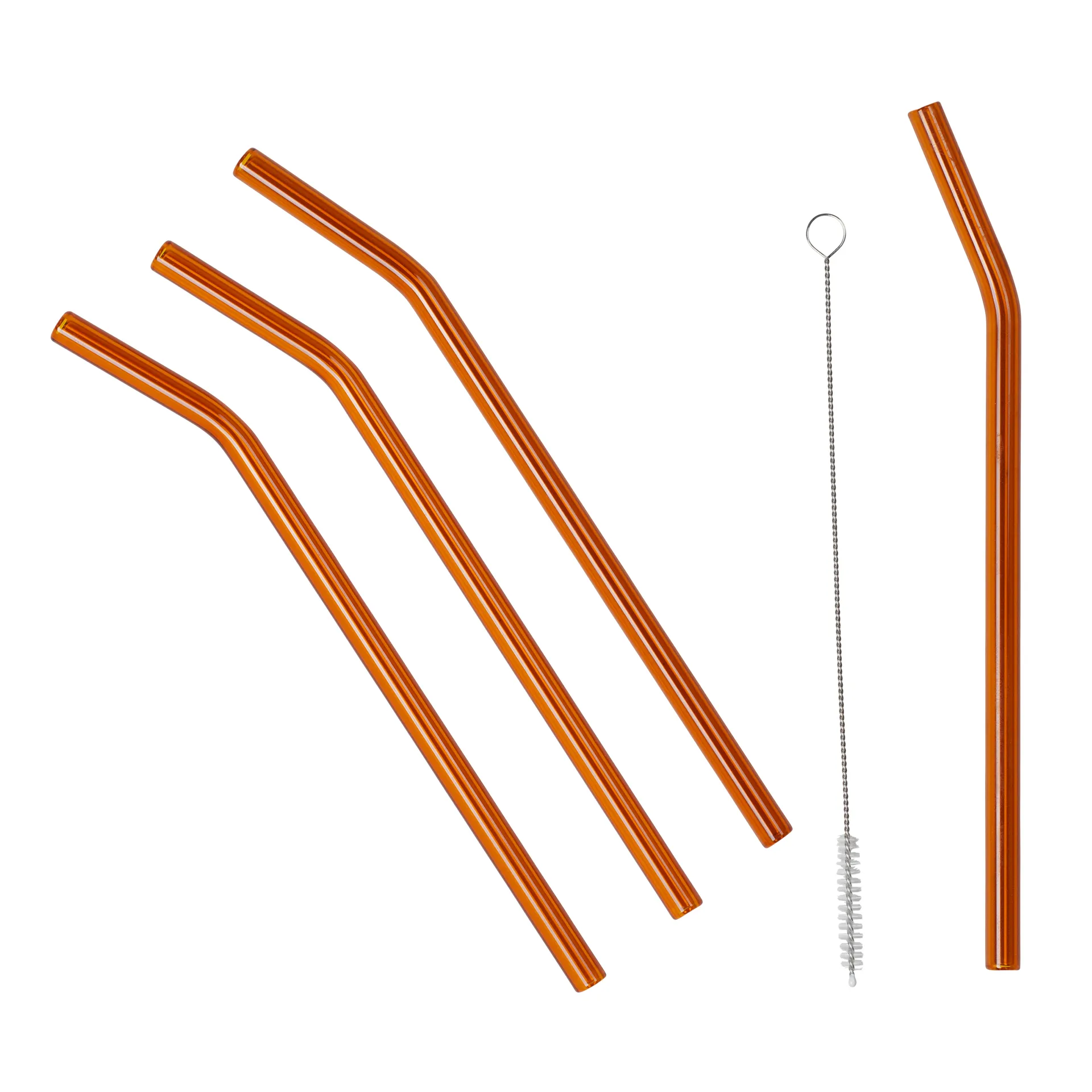 Malle straw 4-pack, brown Broste Copenhagen