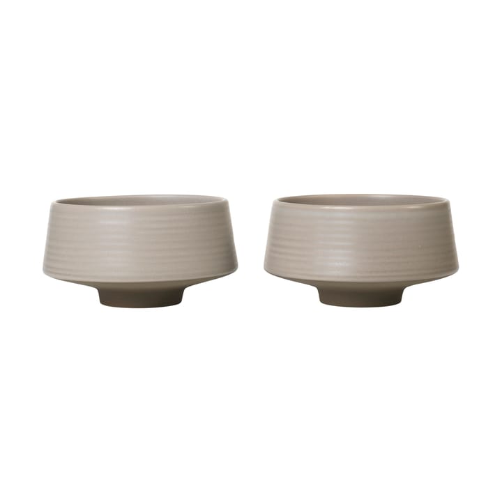 Miko bowl Ø14 cm 2-pack - Warm grey - Broste Copenhagen