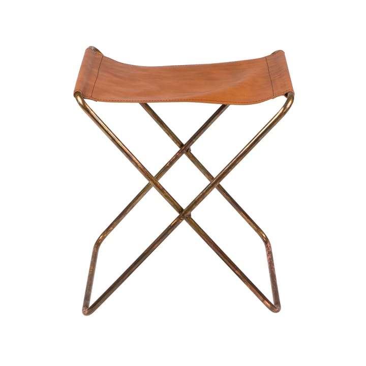 Nola stool leather - brown, 45 cm - Broste Copenhagen