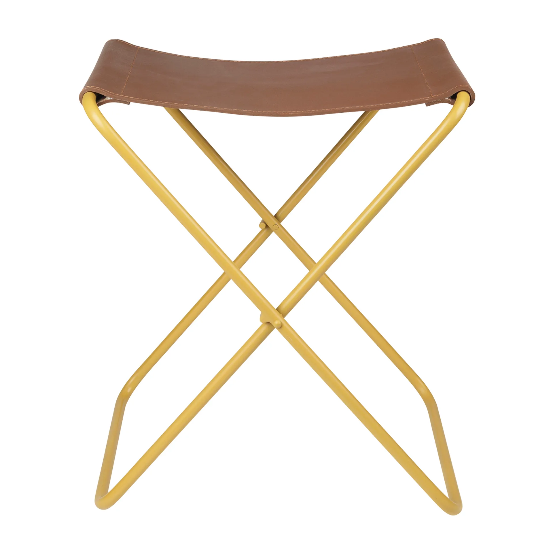 Nola stool leather, Harvest gold Broste Copenhagen