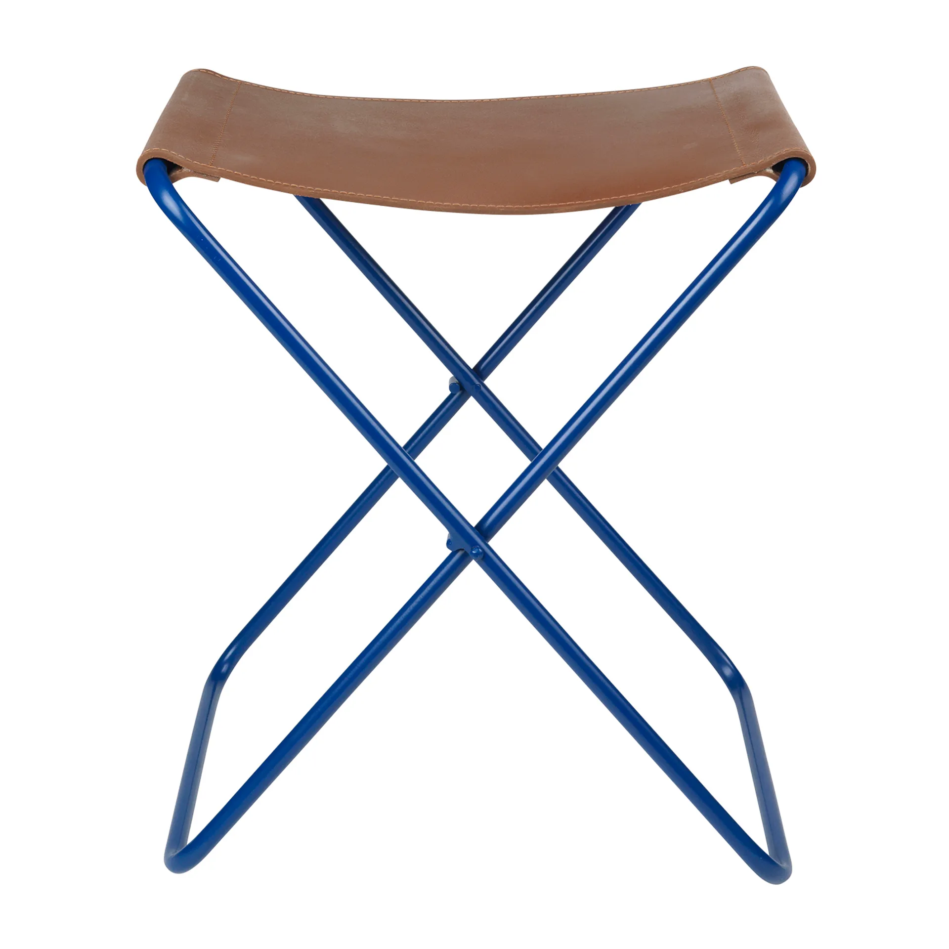 Nola stool leather, Intense blue Broste Copenhagen