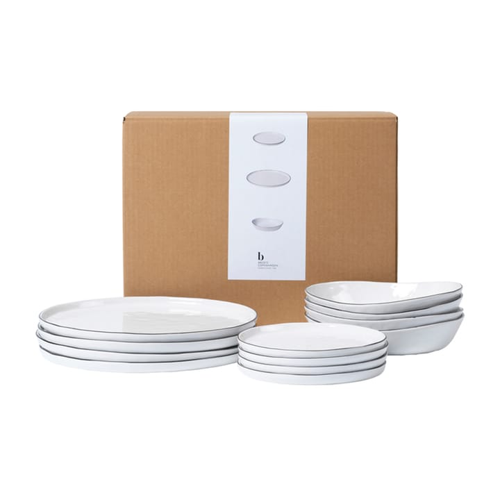 Nordic Salt dinner service set, 12 pieces Broste Copenhagen