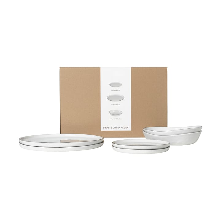 Nordic Salt dinner set for two - 6 pieces - Broste Copenhagen